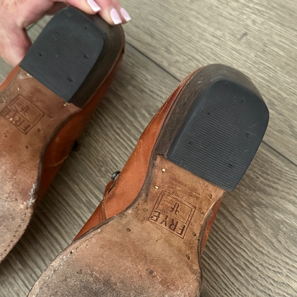 Frye Brown Leather Ankle Booties - Picture 2 of 3